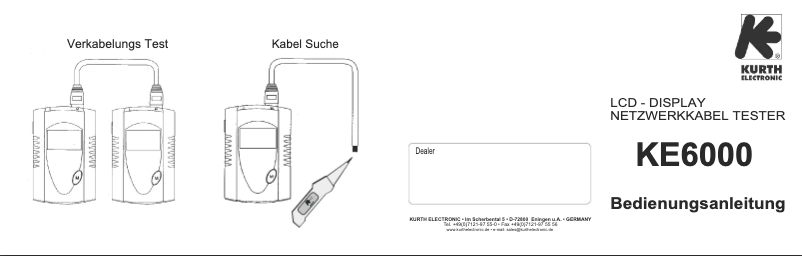 Page 1 de la notice Manuel utilisateur Kurth Electronic KE6x01