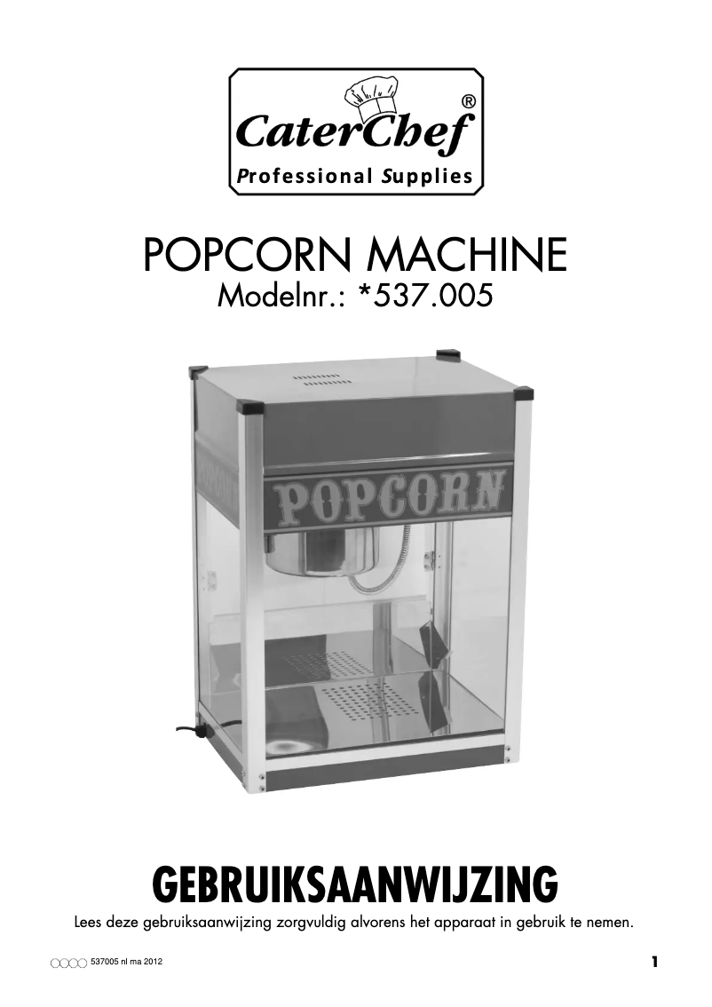 Page 1 de la notice Manuel utilisateur Emga 537005