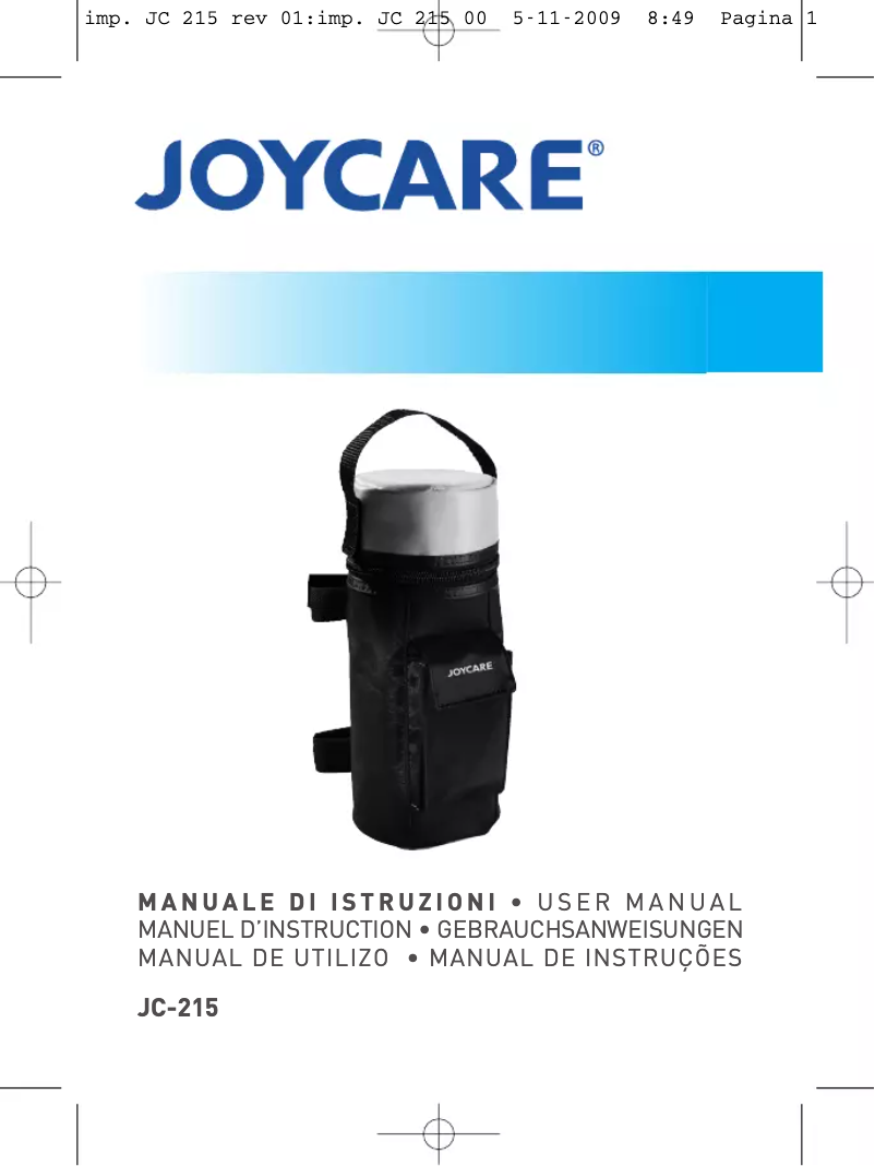 Image de la première page du manuel de l'appareil JC-215G