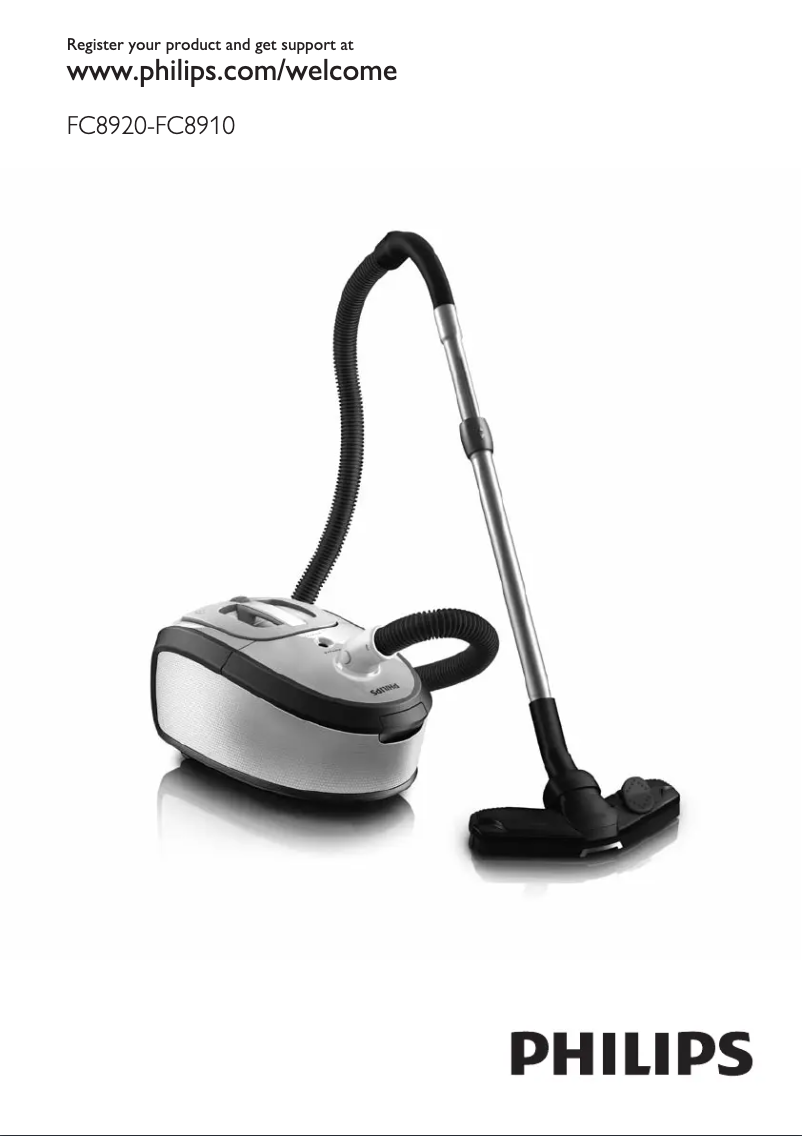 First page image of the manual for HomeHero FC8920