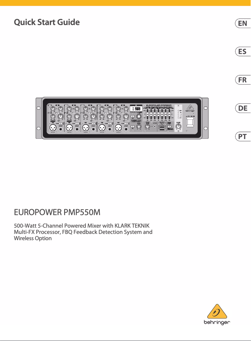 Page n°1 - Manuel utilisateur Behringer Europower PMP550M