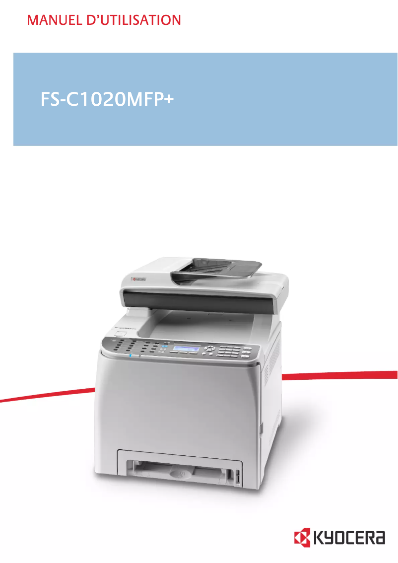 Image de la première page du manuel de l'appareil FS-C1020MFP+