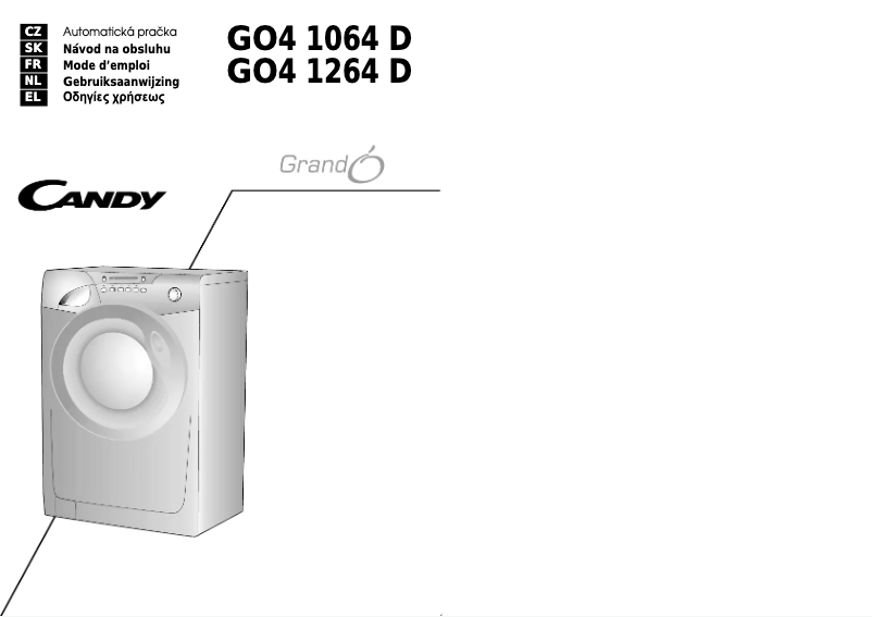Page 1 de la notice Manuel utilisateur Candy GO4 1064D-16S
