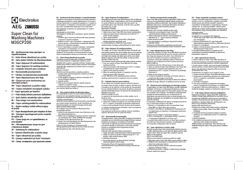 Page n°1 - Manuel utilisateur Electrolux M3GCP200