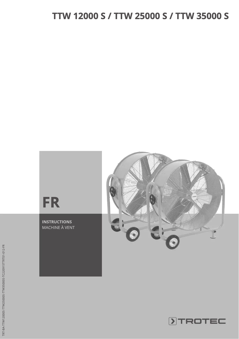 Imagen de la primera página del manual del dispositivo TTW 35000 S