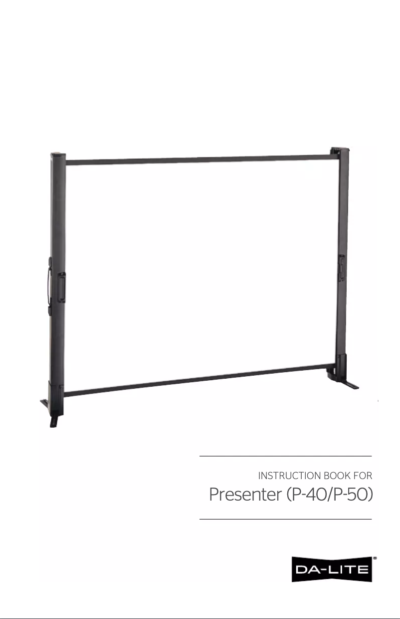 Page 1 de la notice Manuel utilisateur Da-Lite Presenter 11833