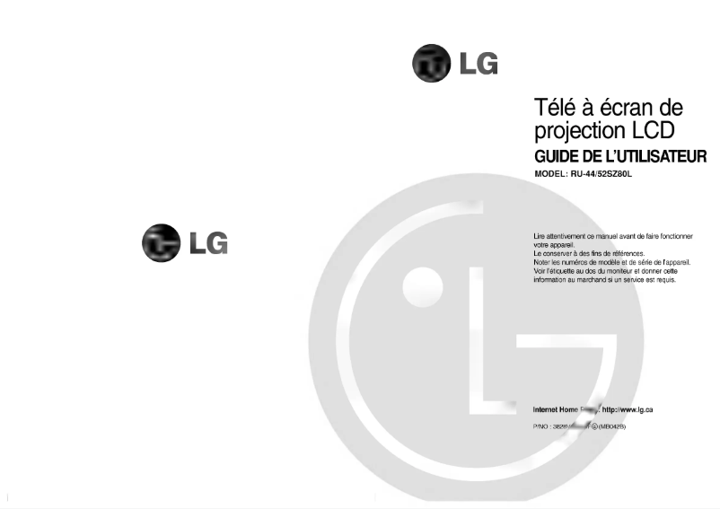 Página 1 del manual Manual de usuario LG RU-44SZ80L
