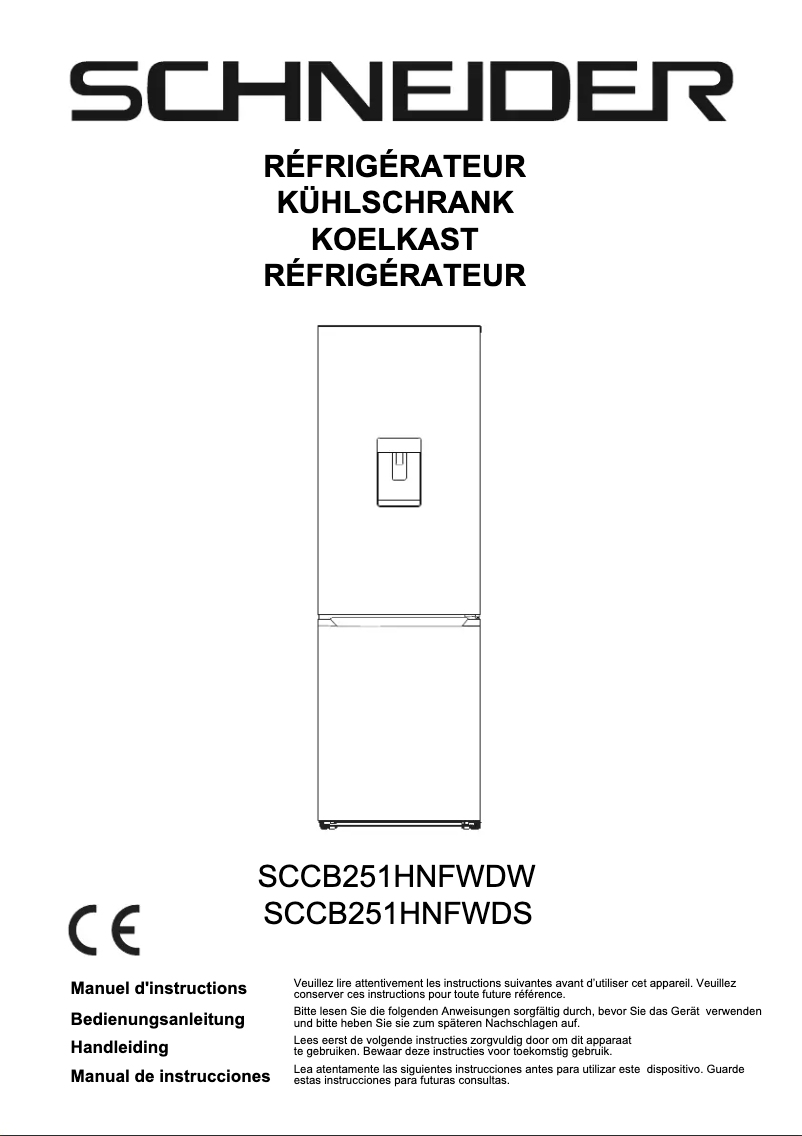 Image de la première page du manuel de l'appareil SCCB251HNFWDW