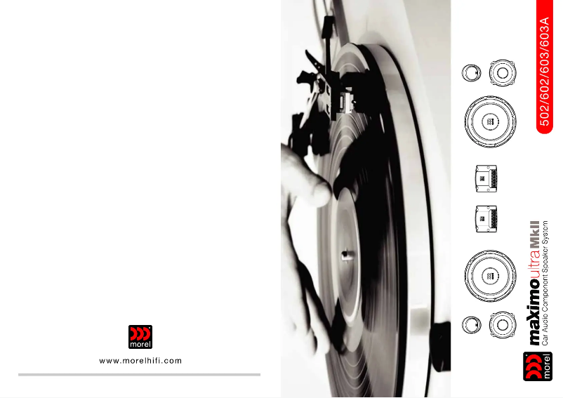 Page n°1 - Manuel utilisateur Morel Maximo Ultra 603a MKII