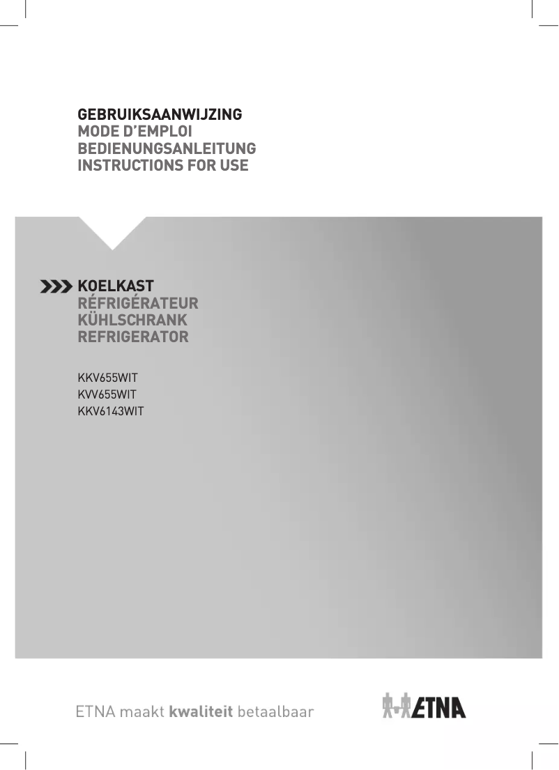 Page n°1 - Manuel utilisateur Etna KKV655WIT