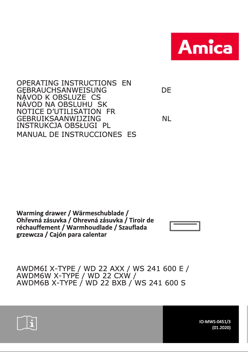 Image de la première page du manuel de l'appareil X-Type AWDM6I