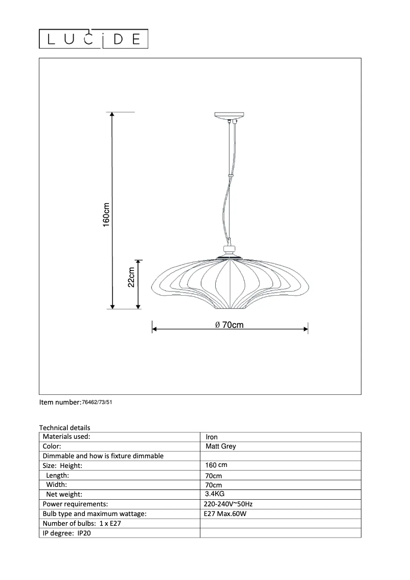 Página 1 del manual Manual de usuario Lucide Jella 76462/73/51