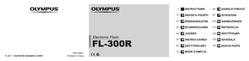 Page n°1 - Manuel utilisateur Olympus FL‑300R