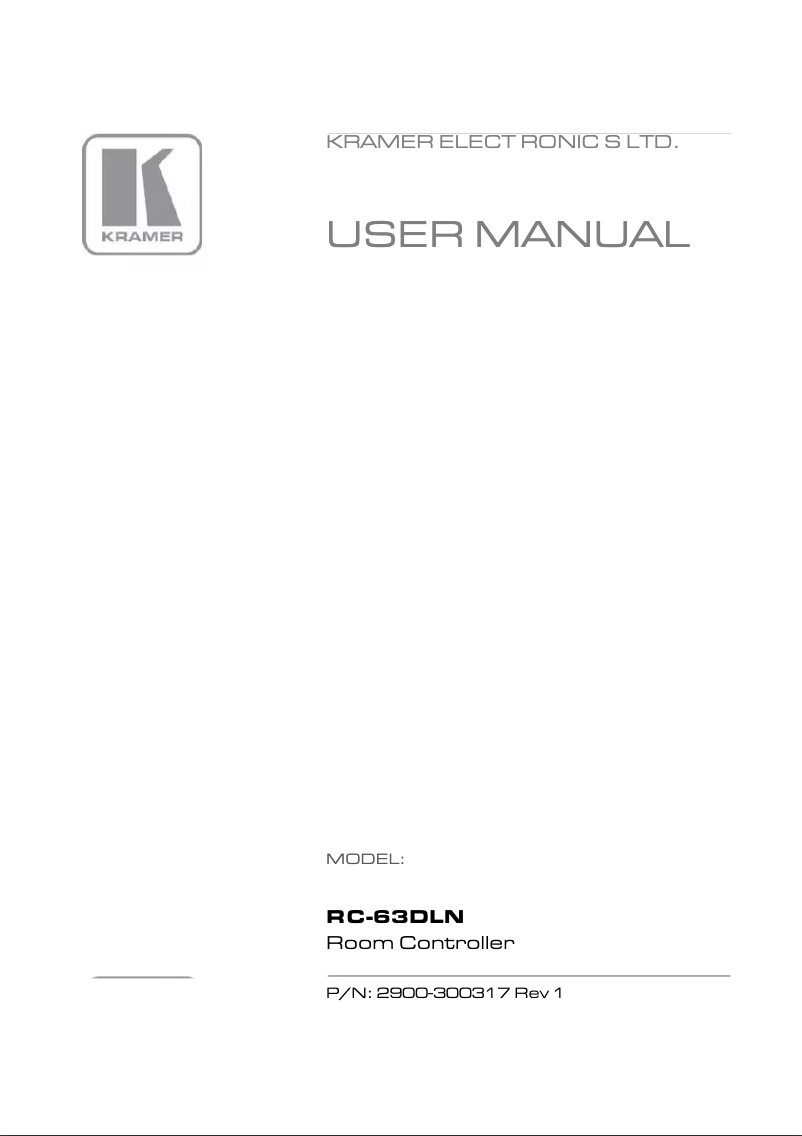 Image de la première page du manuel de l'appareil RC-63DLN