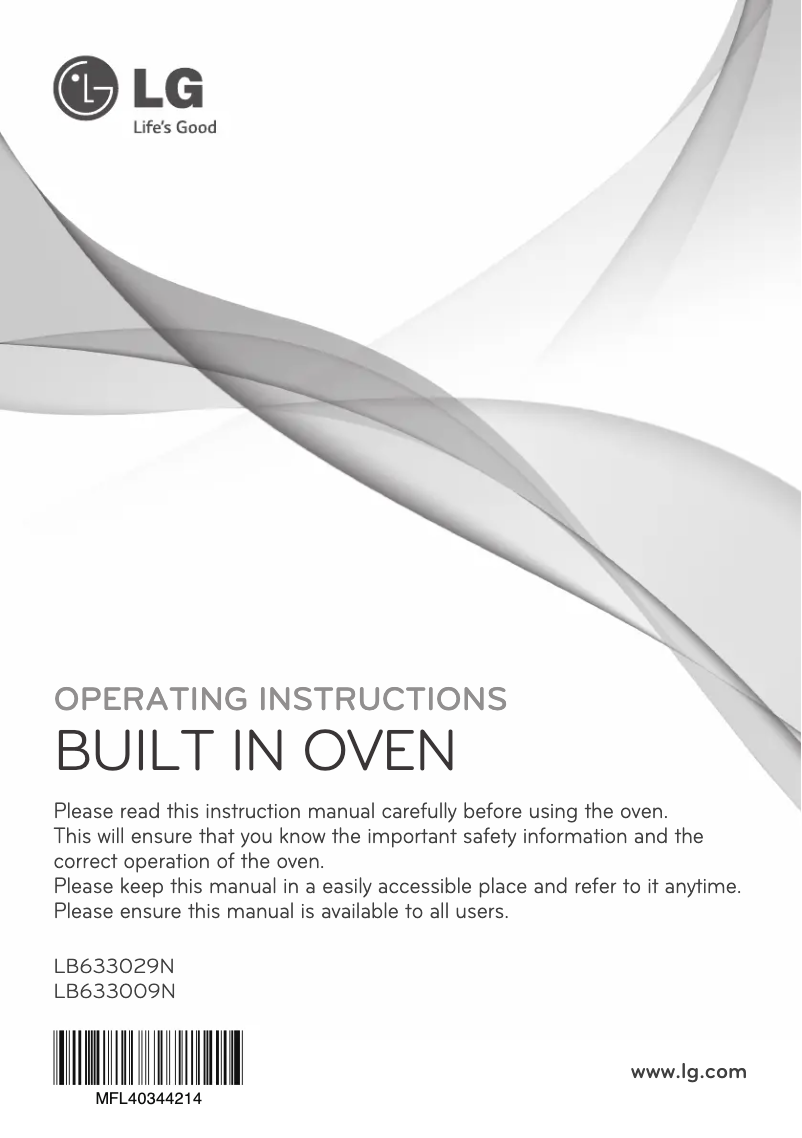 Página 1 del manual Manual de usuario LG LB633029N