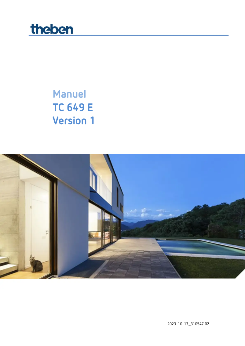 Page n°1 - Manuel utilisateur Theben TC 649 E