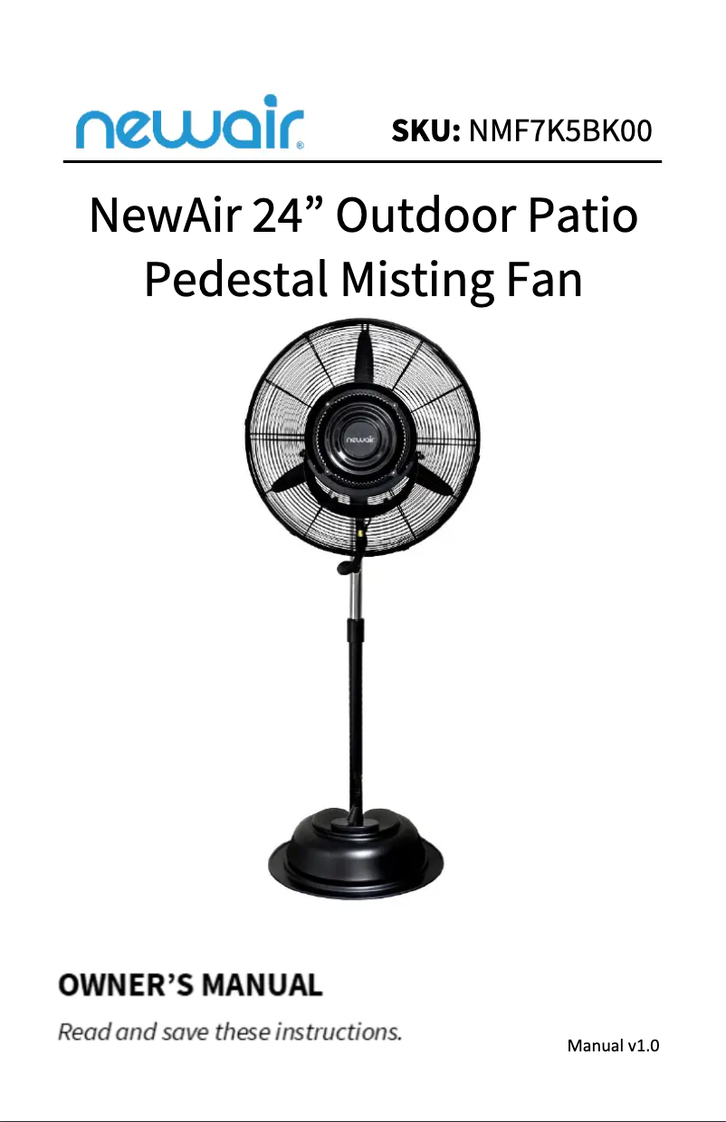 Page 1 de la notice Manuel utilisateur NewAir NMF7K5BK00