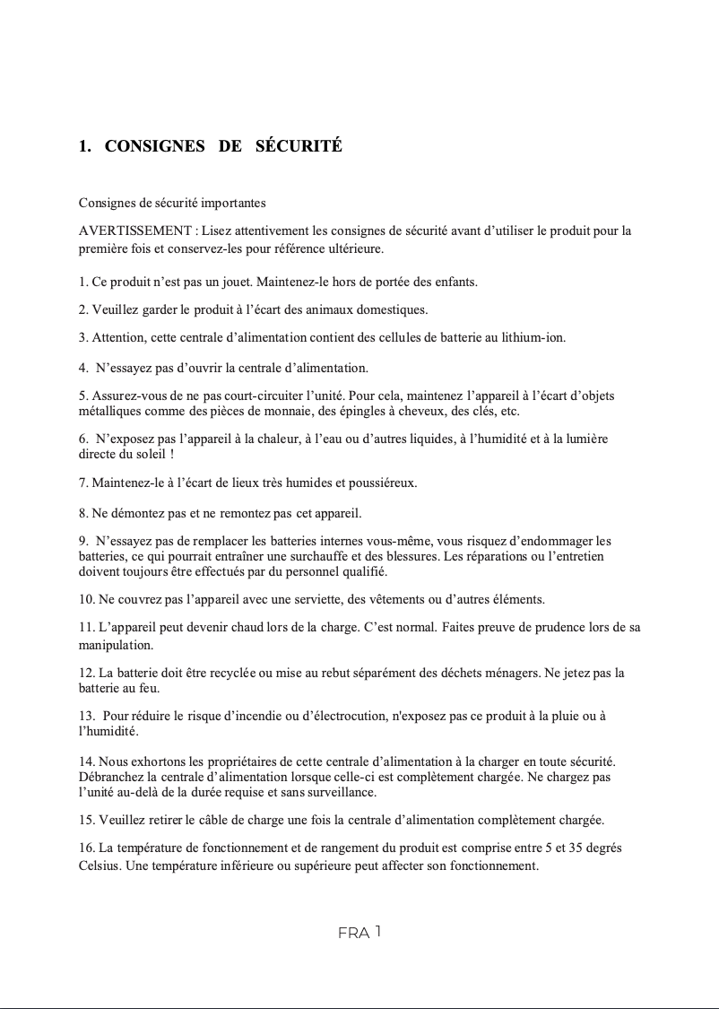 Page n°1 - Manuel utilisateur Denver PPS-42000