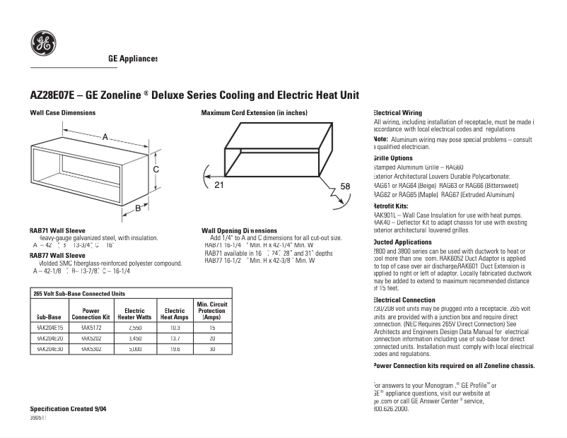 Imagen de la primera página del manual del dispositivo AZ28E07EAC