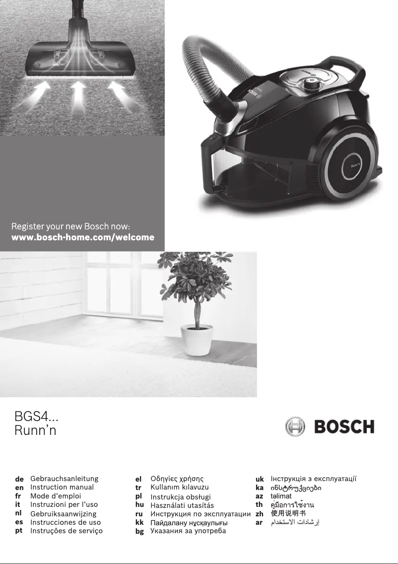 Page n°1 - Manuel utilisateur Bosch BGS4USIL73