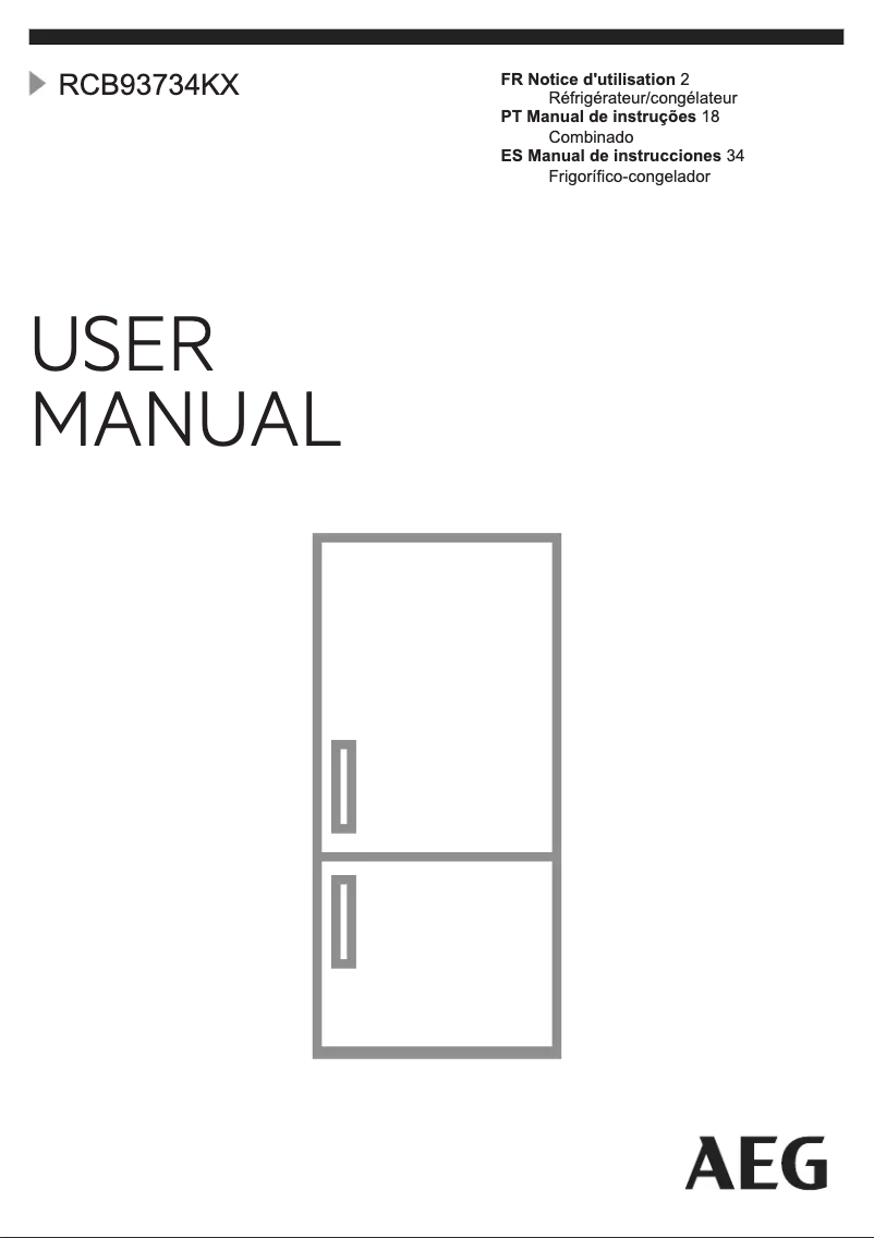 Page 1 de la notice Mode d'emploi AEG RCB93734KX