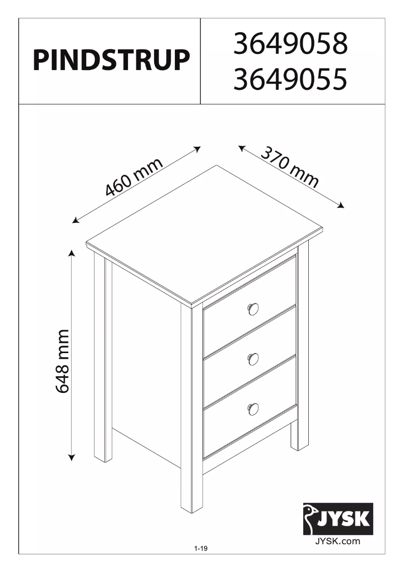 Image de la première page du manuel de l'appareil Pindstrup (46x65x37)
