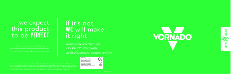 Page n°1 - Manuel utilisateur Vornado Energy Smart 5303DC
