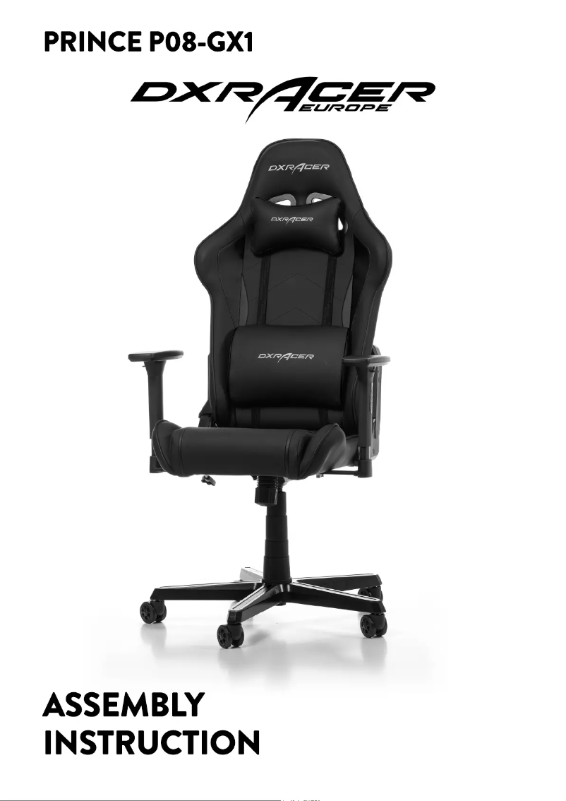 Página 1 del manual Manual de usuario DXRacer PRINCE P08-N