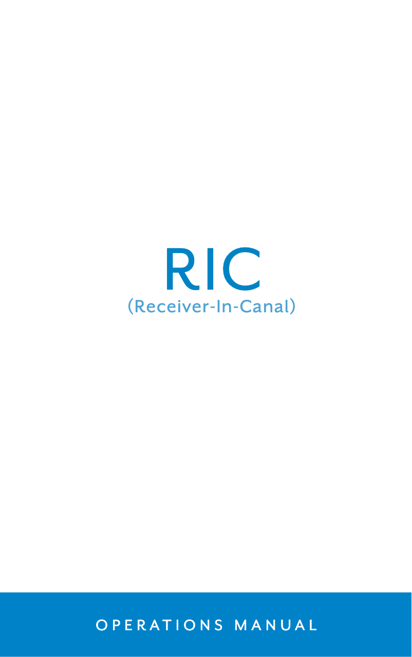 Page 1 de la notice Manuel utilisateur Audibel A4 RIC