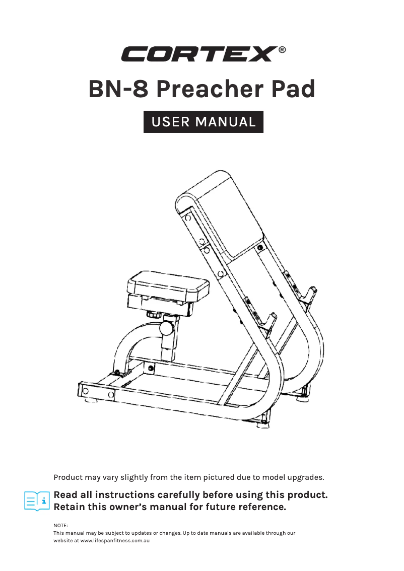Page n°1 - Manuel utilisateur Cortex BN-8