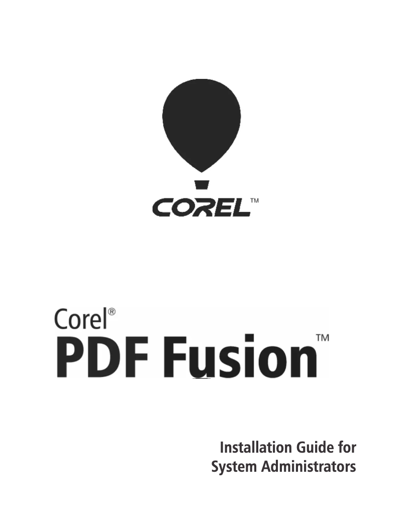 Page 1 de la notice Guide d'installation Corel PDF Fusion
