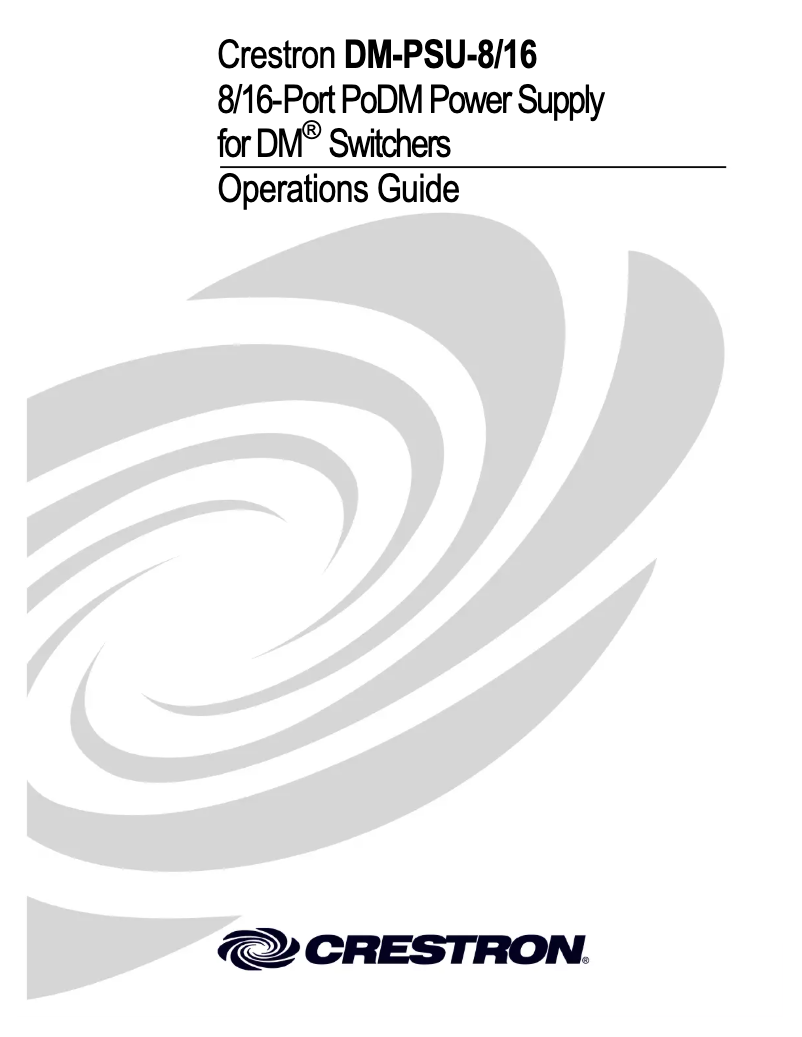 Image de la première page du manuel de l'appareil DM-PSU-16