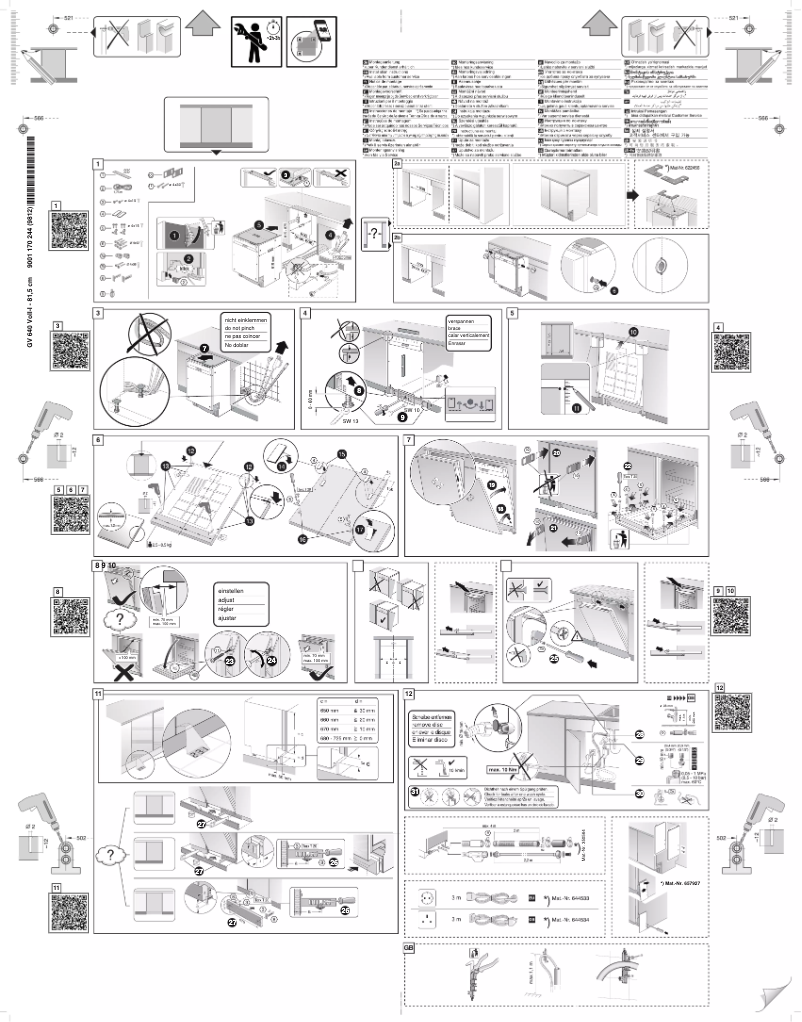 Page n°1 - Guide d'installation Gaggenau DF260261