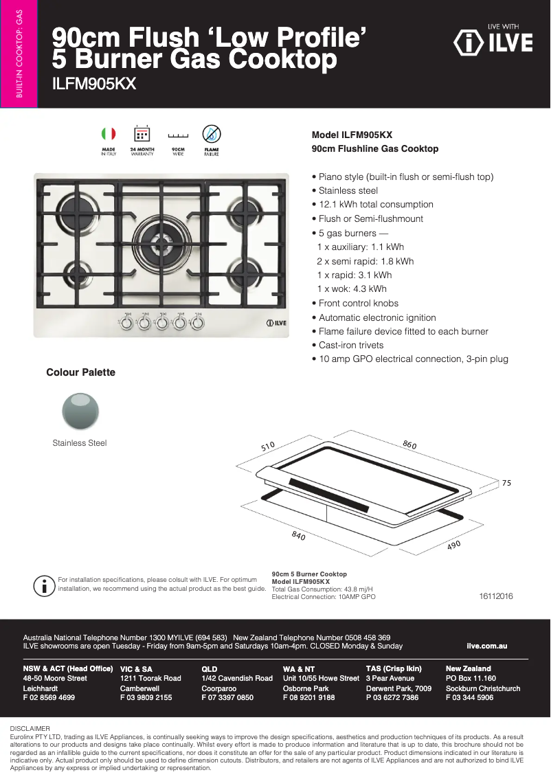 Image de la première page du manuel de l'appareil ILFM905KX