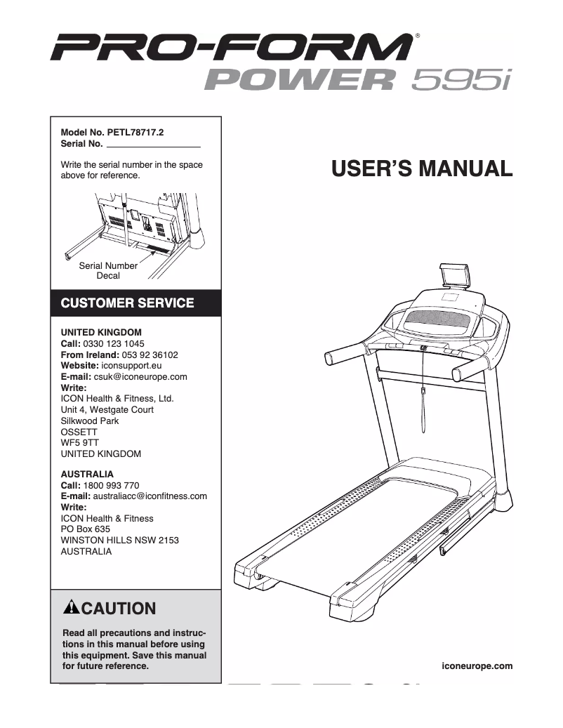 Image de la première page du manuel de l'appareil Power 595i