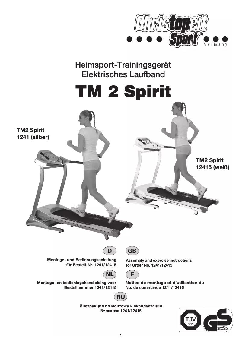 Image de la première page du manuel de l'appareil TM II Spirit