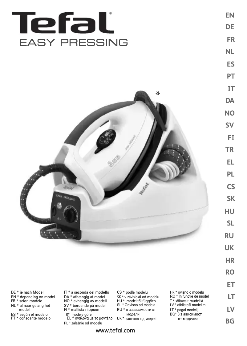 Page 1 de la notice Manuel utilisateur Tefal GV5245 Easy Pressing