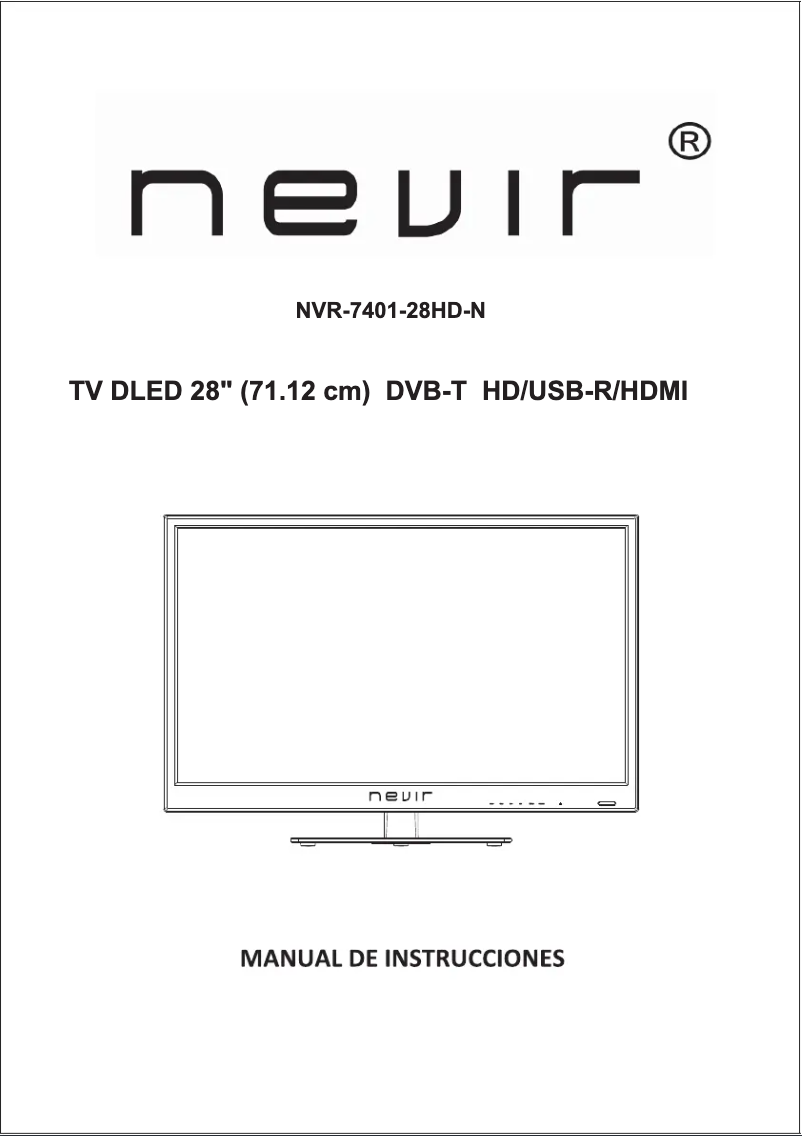 Page 1 de la notice Manuel utilisateur Nevir NVR-7401-28HD-N