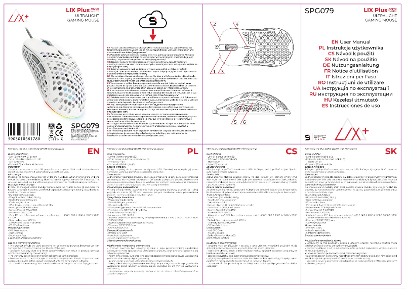 Image de la première page du manuel de l'appareil Lix Plus SPG071