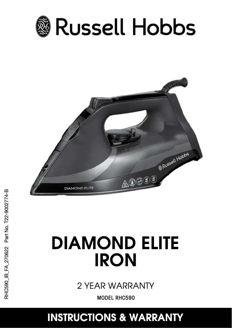 Page n°1 - Manuel utilisateur Russell Hobbs Diamond Elite RHC590