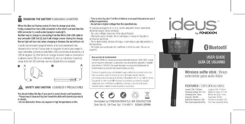 Page n°1 - Manuel utilisateur Fonexion HOSELFIEBTFU