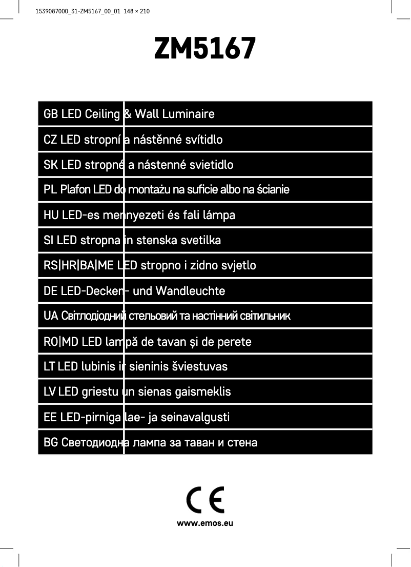 Image de la première page du manuel de l'appareil ZM5167