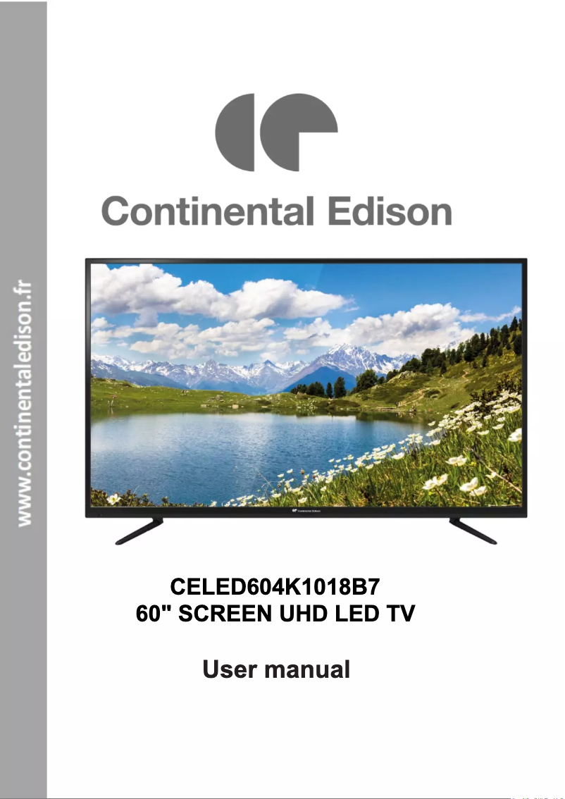 Page 1 de la notice Manuel utilisateur Continental Edison CELED604K1018B7