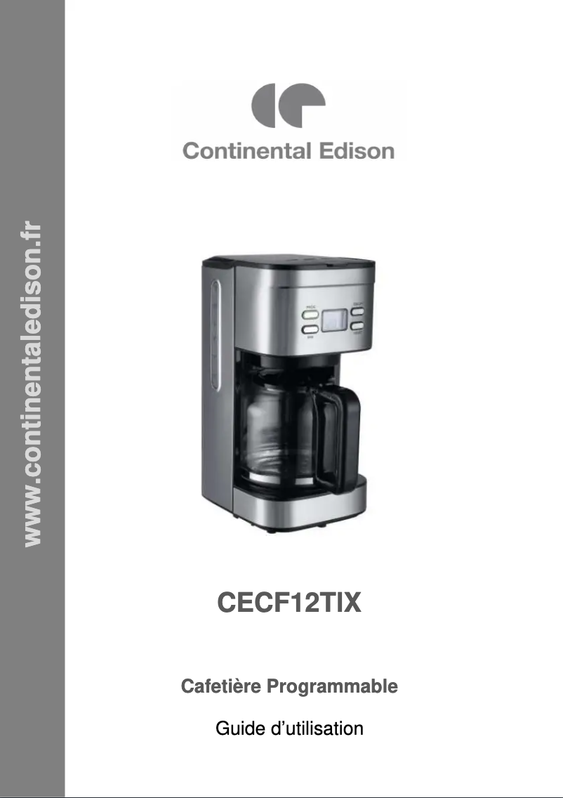 Page n°1 - Manuel utilisateur Continental Edison CECF12TlX
