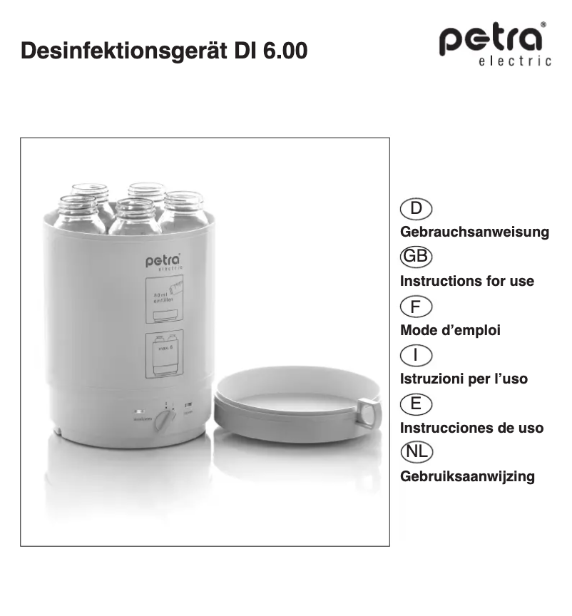 Image de la première page du manuel de l'appareil DI 6.0