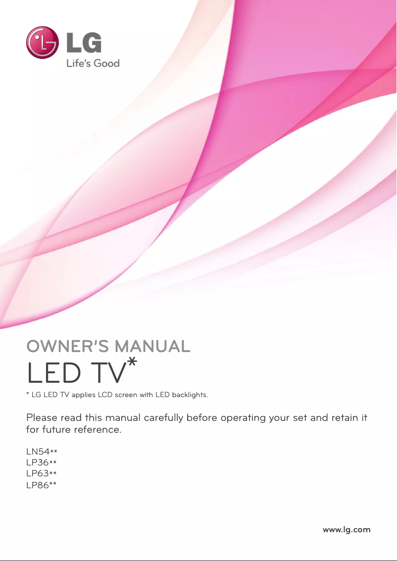 Page n°1 - Manuel utilisateur LG 37LP631H