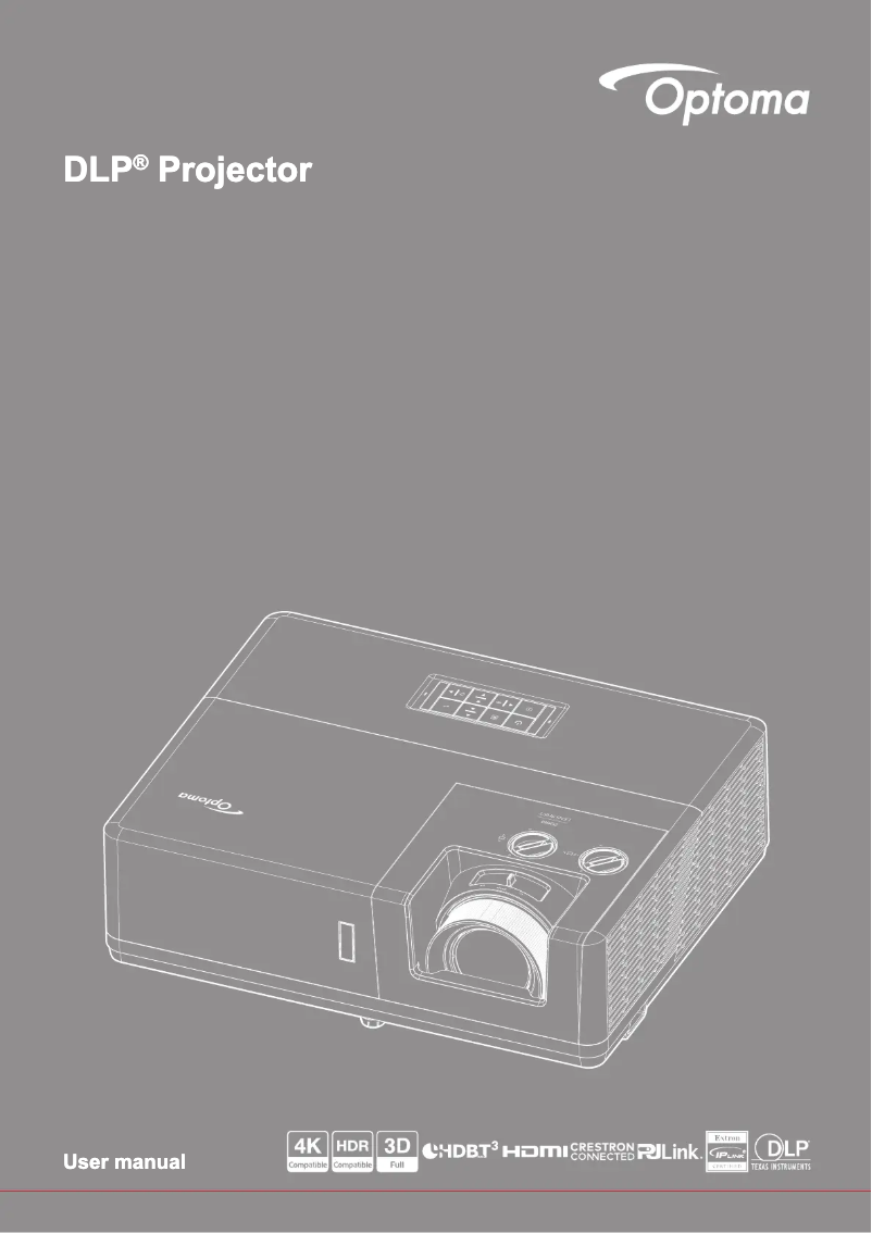 Page n°1 - Manuel utilisateur Optoma AZU717T