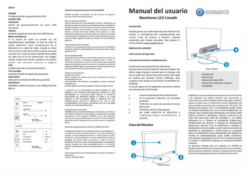 Page n°1 - Manuel utilisateur Coradir 19WFE