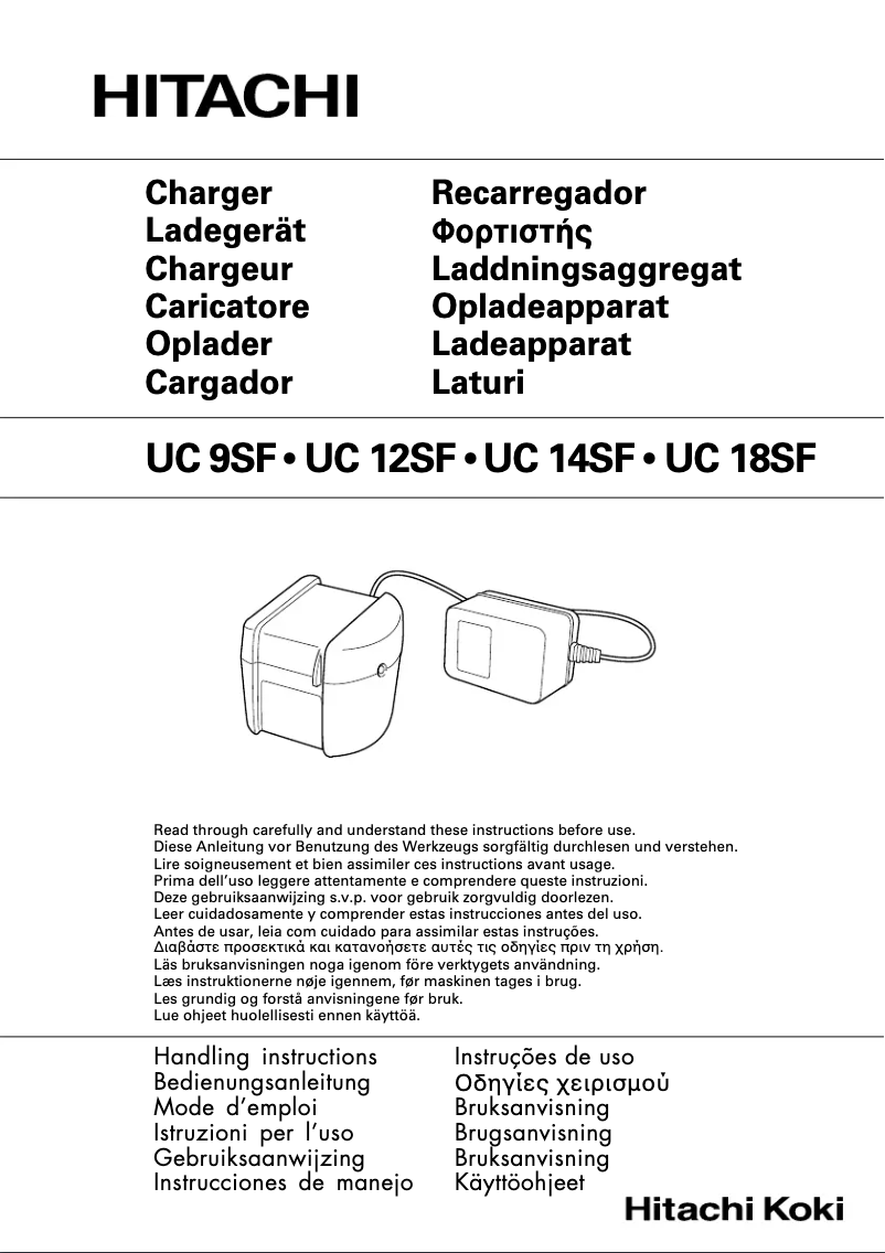 Page 1 de la notice Manuel utilisateur Hitachi UC 9SF