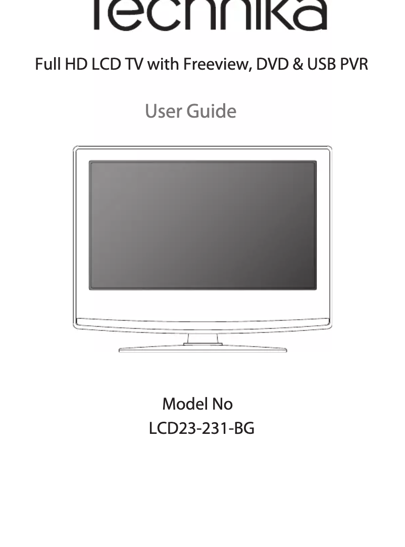 Imagen de la primera página del manual del dispositivo LCD23-231-BG